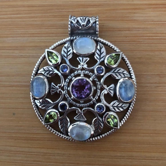 $89  Doug Paulus Estate Drop Pendant marked dp  925  India - Picture 1 of 6